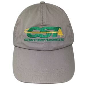 AMC Baseball Cap Beige Green OS Cascade Student Transportation Hat Adjustable